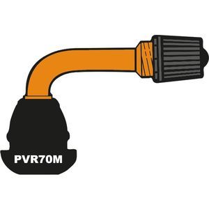 Generic Válvulas curvadas PVR70M para 2 ruedas