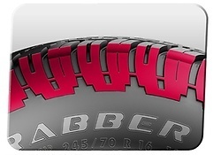 Robust tread patterns even on rough terrain