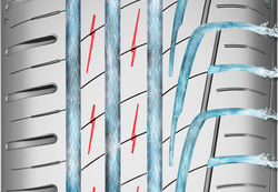 Hervorragende Leistung auf nasser Fahrbahn