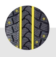 Increased tread depth